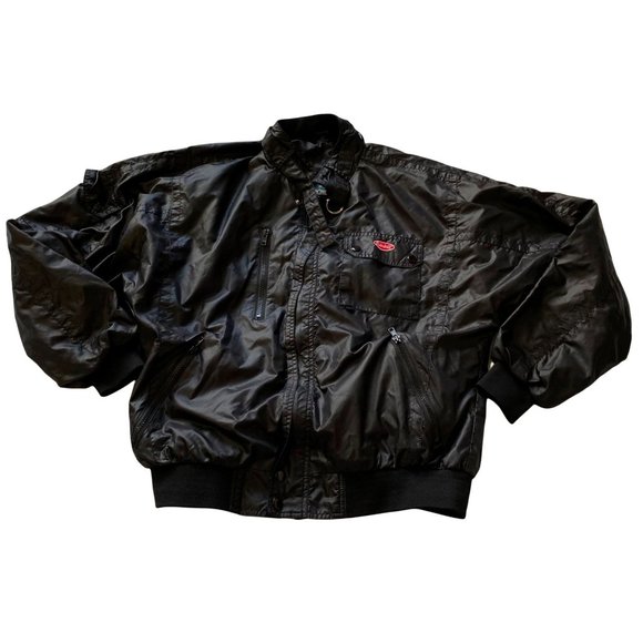 Peterbilt Trucks Jacket Mens Black Sz Large Turning Point Racer Windbreaker